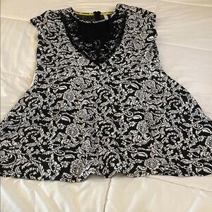 Versatile Classy cocktail  dress , mini dress, black and white XL